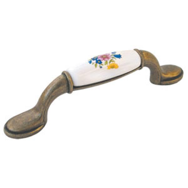 №140 Ручка скоба ОФК 741-96 С 501 ст.бронза+белый 01