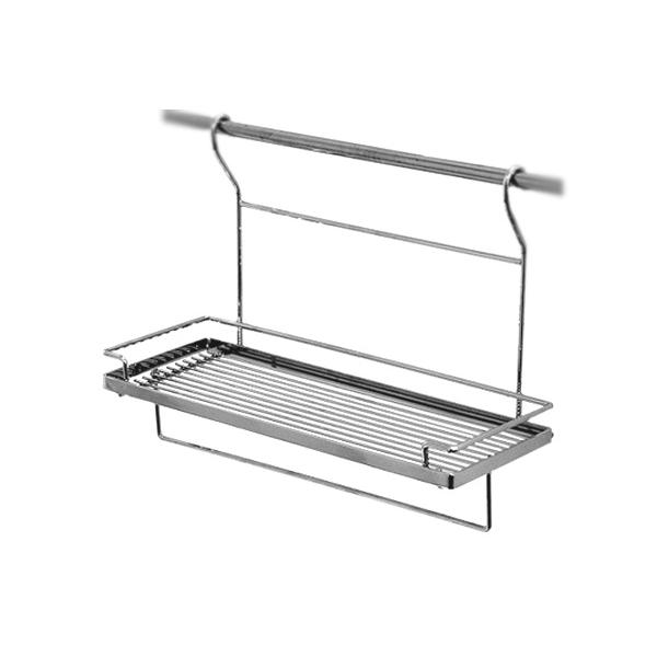 Полка под специи и полотенце хром